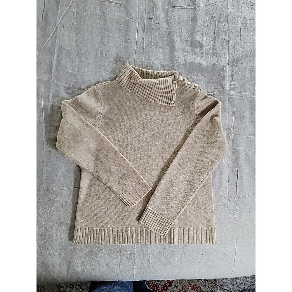Charter Club‎ Sweater Womens L Pullover Gold Wool Angora Casual Preppy Holiday